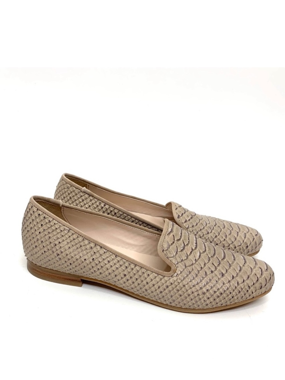 Cole Haan Snakeskin Sabrina Loafers Size 10B Tan Great Condition - Picture 2 of 6